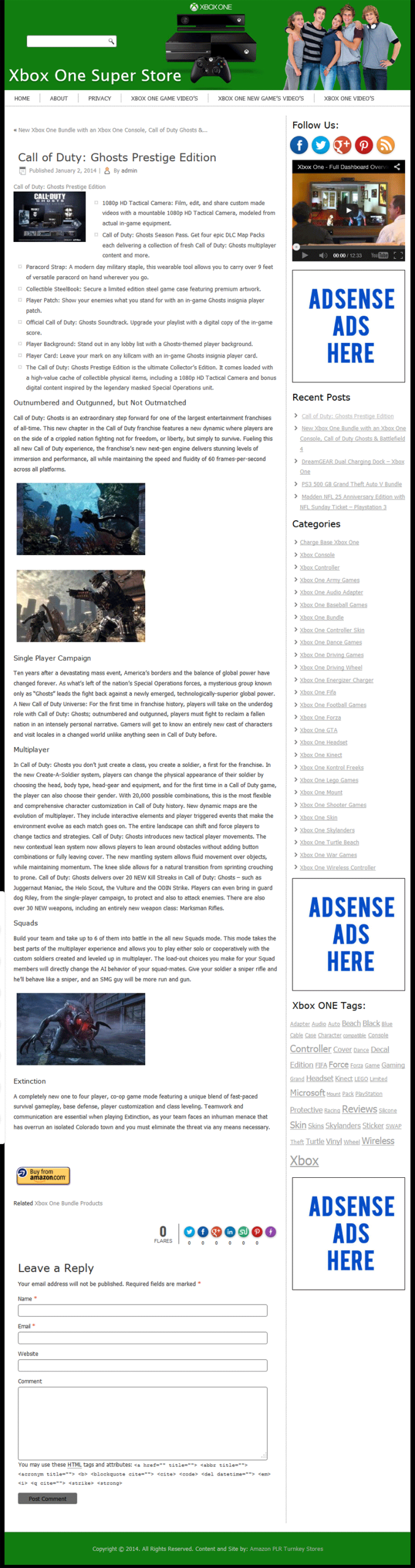 Xbox One PLR Amazon Store Turnkey Website - Image 3
