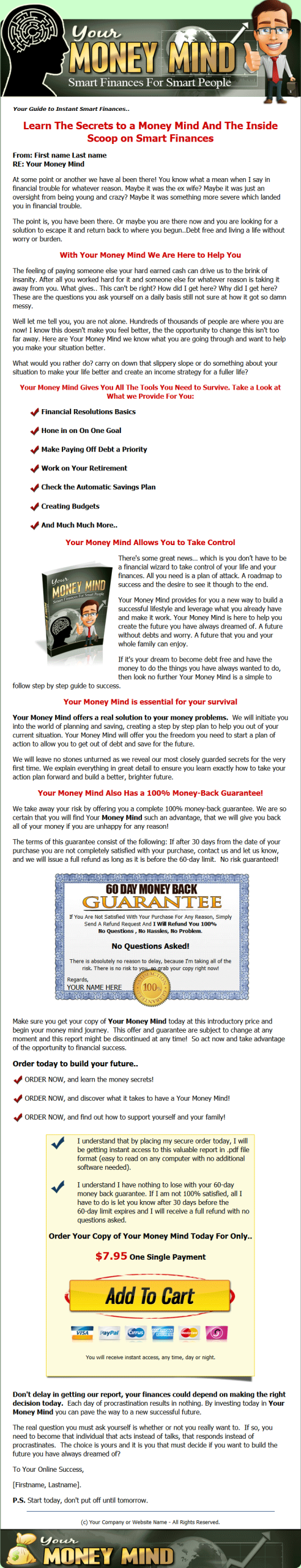 Your Money Mind MRR Ebook with Master Resale Rights - Image 2