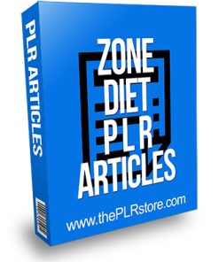 Zone Diet PLR Articles