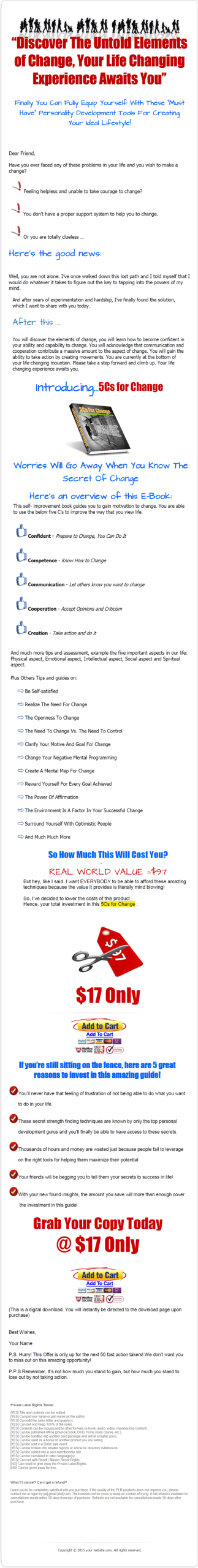 5 C's For Change MRR Ebook - Image 3