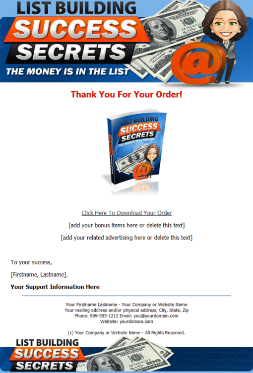 List Building Success Secrets MRR Ebook | The PLR Store