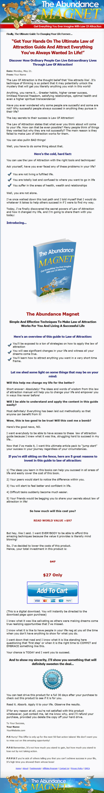 Abundance Magnet Ebook MRR - Law of Attraction - Image 2