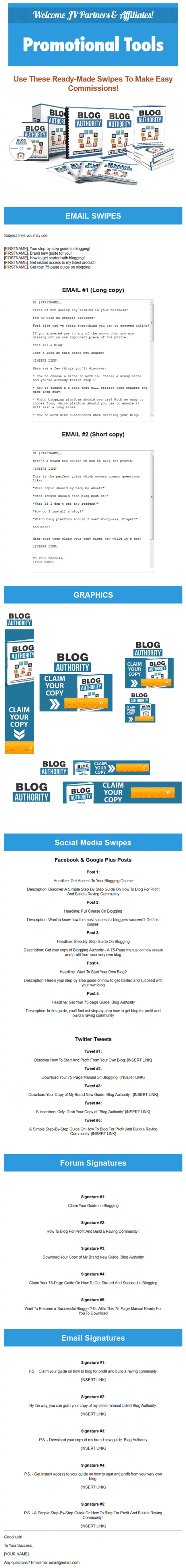 Blogging Authority Ebook and Videos MRR Package | The PLR Store