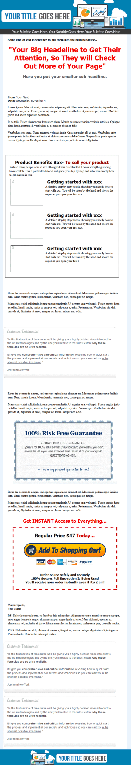 PLR Template Minisite Blue with Private Label Rights - Image 3