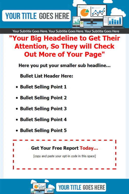 PLR Template Minisite Blue with Private Label Rights | The PLR Store