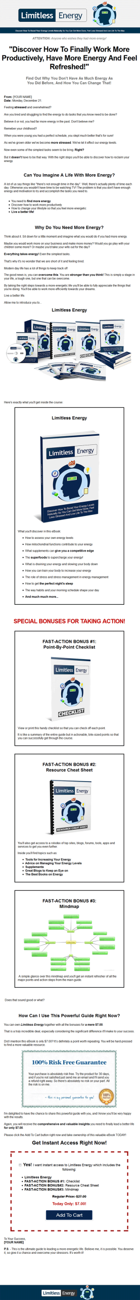 Limitless Energy Ebook and Video MRR Package - Image 2