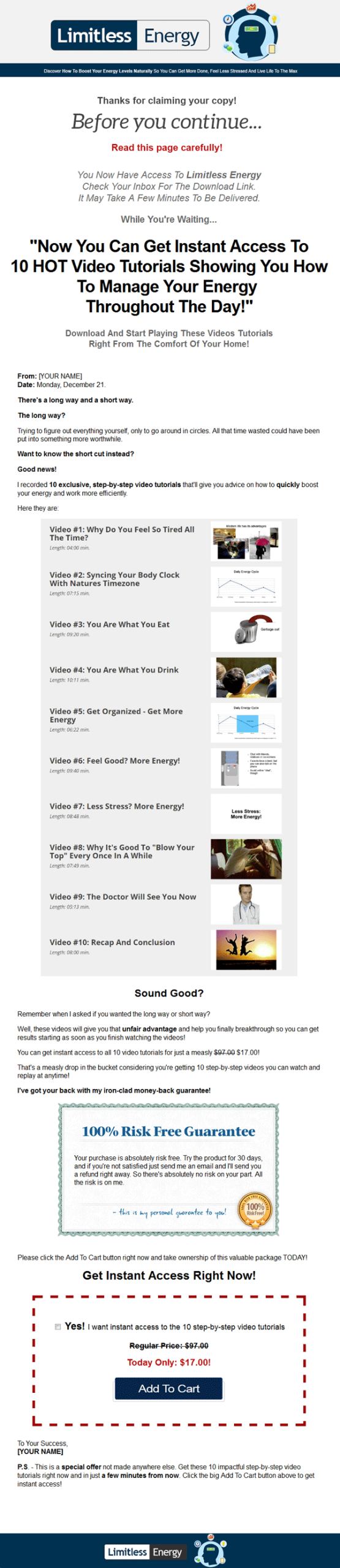 Limitless Energy Ebook and Video MRR Package - Image 4