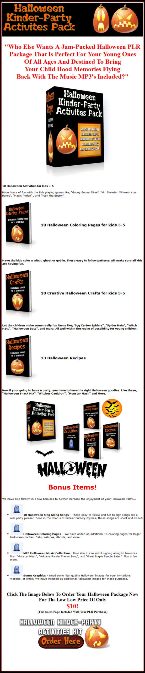halloween plr package