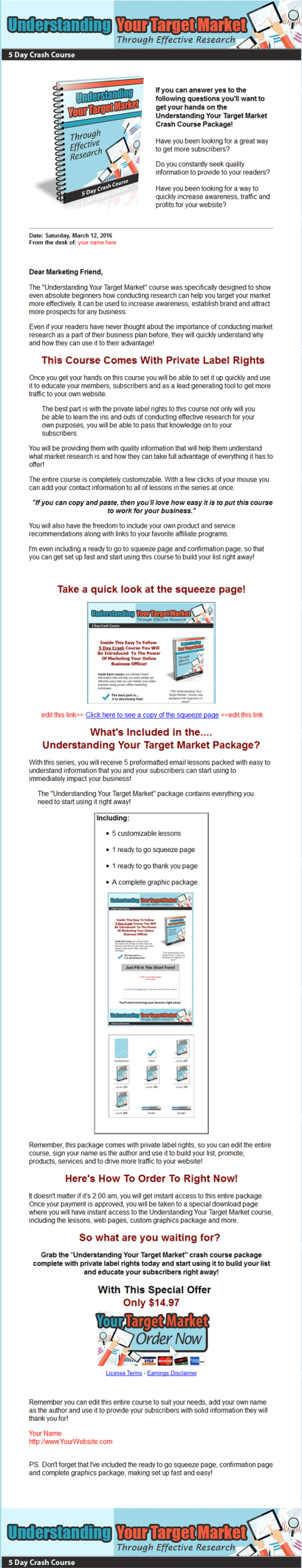 Understand Your Target Market PLR Autoresponder Messages - Image 4