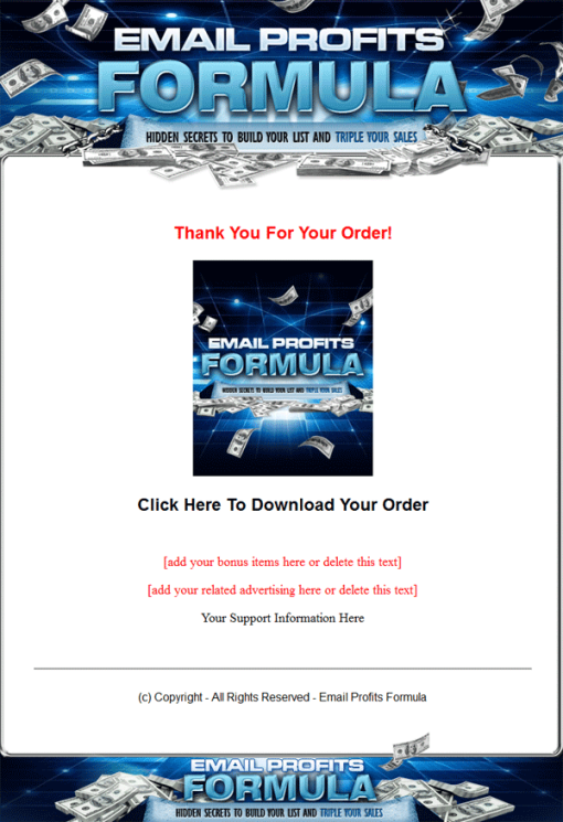 Email Profits Formula Video Series MRR | The PLR Store