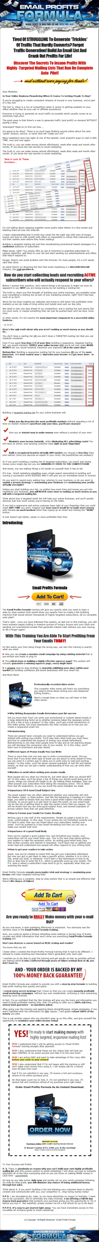 email profits formula