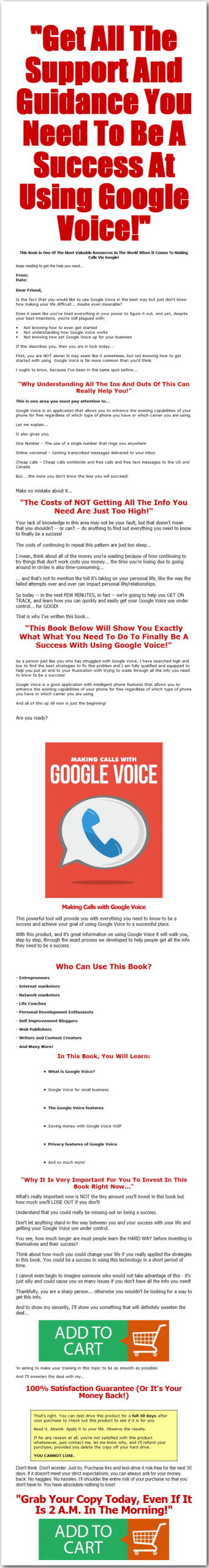making calls with google voice ebook