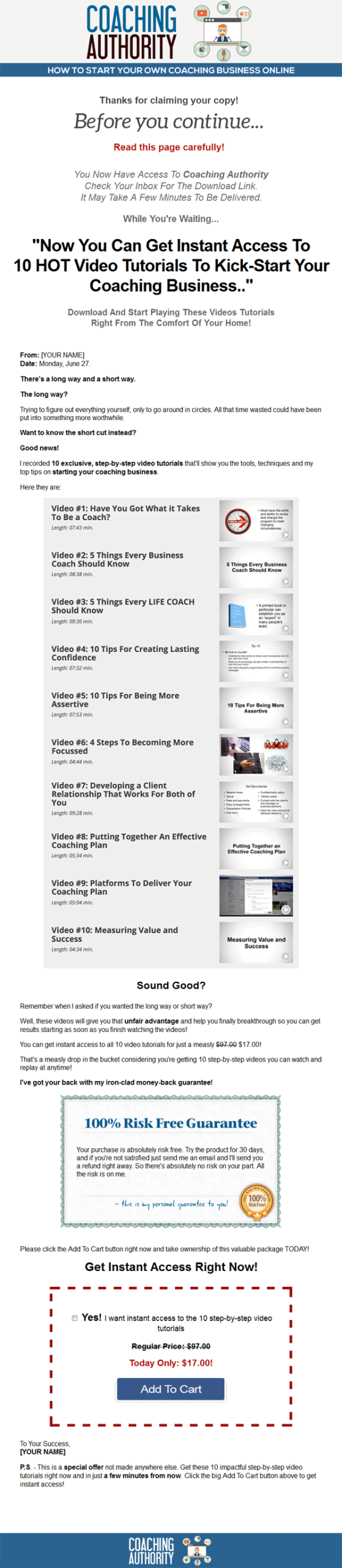 coaching authority ebook and videos
