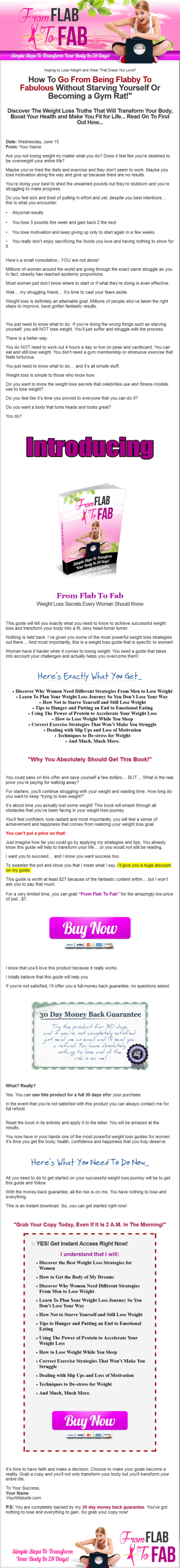 Flab to Fab Ebook with Master Resale Rights - Image 2