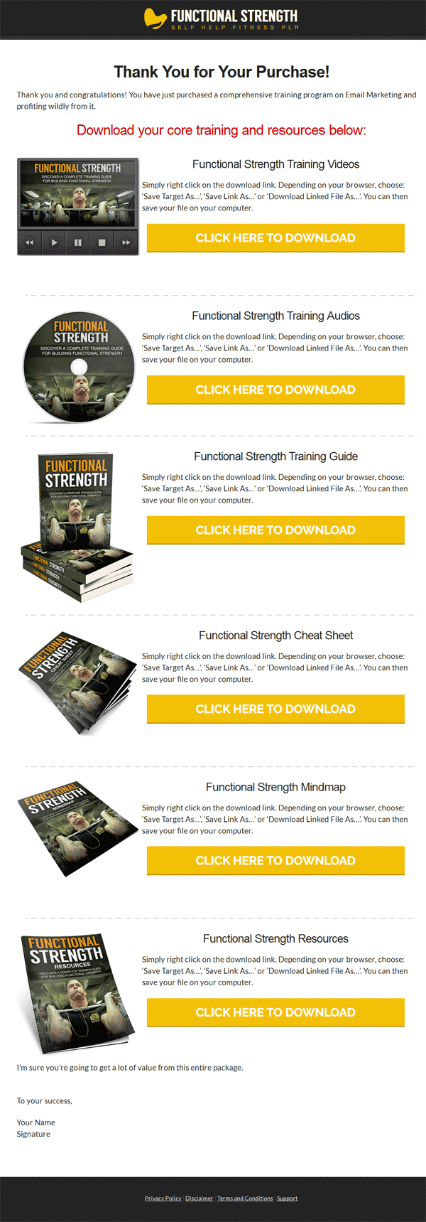 functional strength training ebook and videos