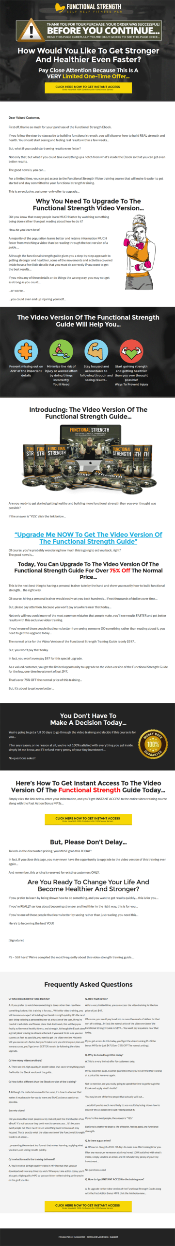 functional strength training ebook and videos