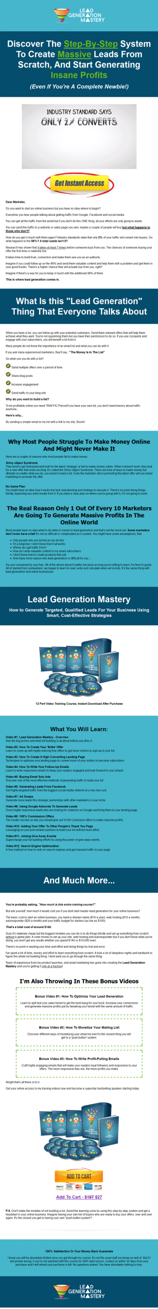 lead generation mastery videos