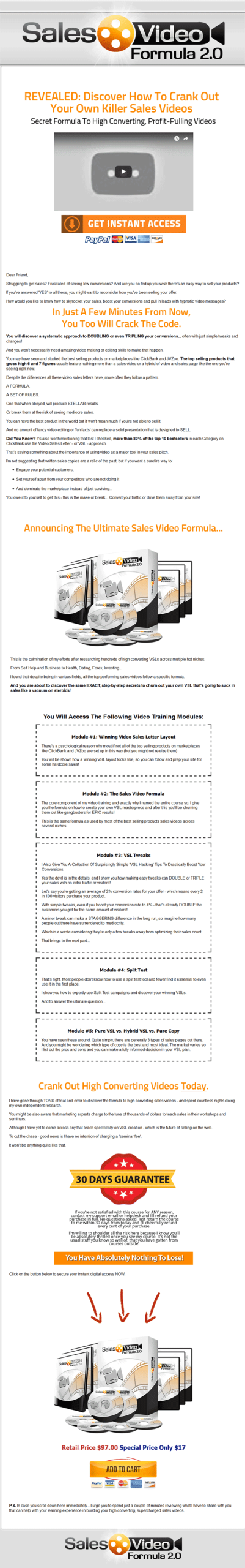 sales video formula 2.0 video