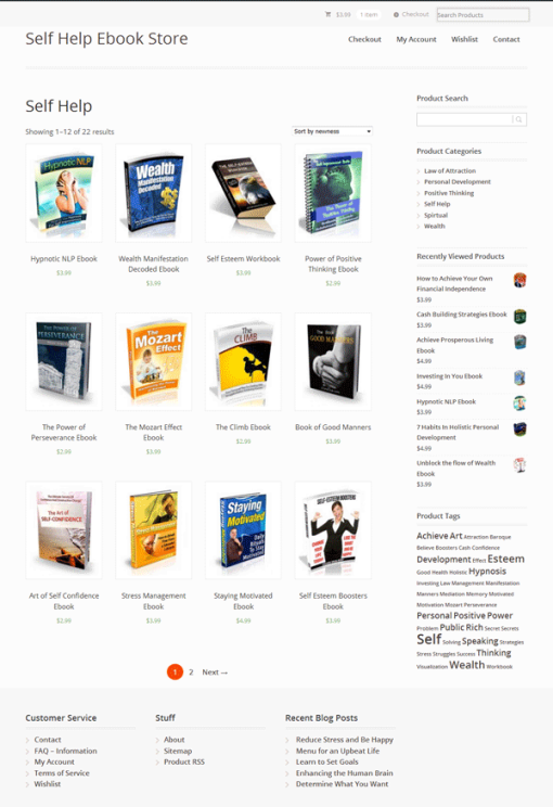 Self Help Ecommerce Digital Products Store PLR Website | The PLR Store