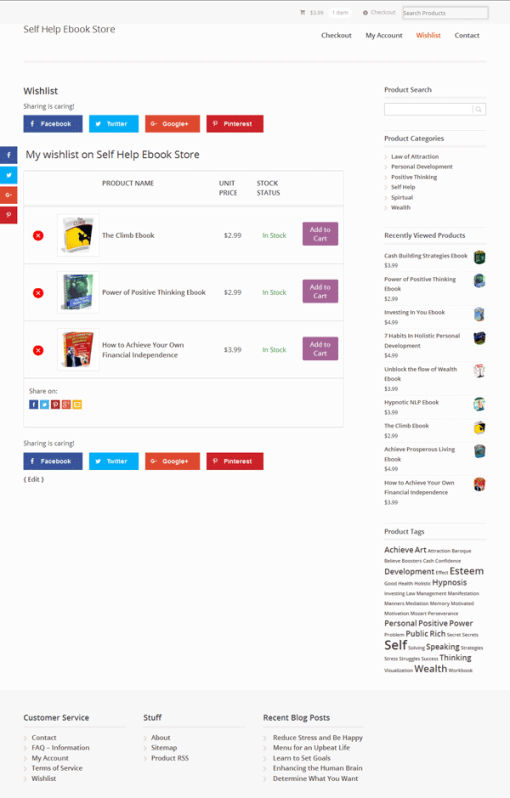 Self Help Ecommerce Digital Products Store PLR Website | The PLR Store