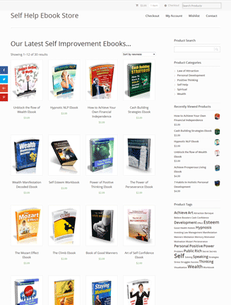 self help digital products store plr website