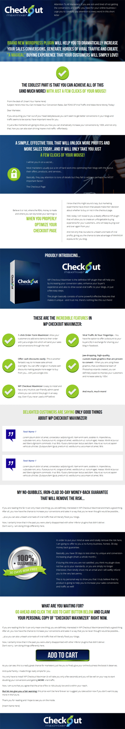 Wordpress Checkout Maximizer Plugin MRR - Image 2