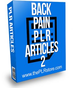 Back Pain PLR Articles 2