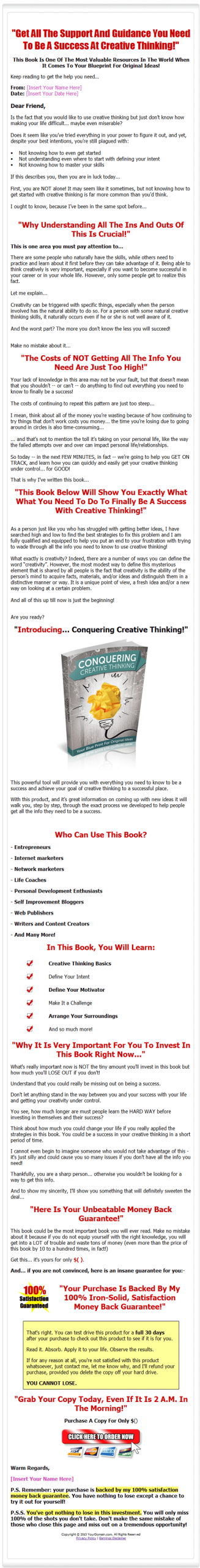 conquering creative thinking ebook