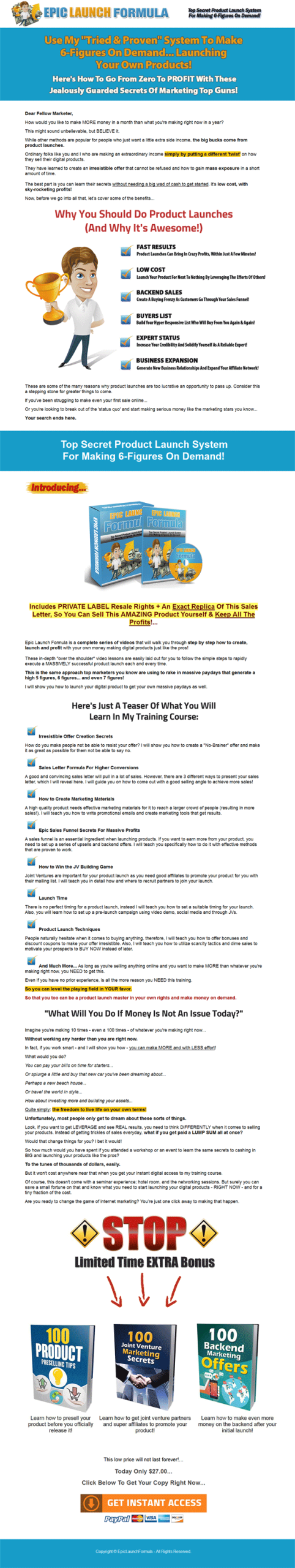 Epic Product Launch Ready To Sell PLR Package - Image 2