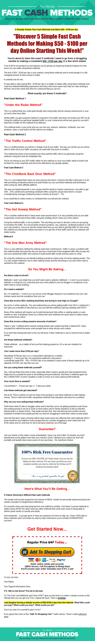 Fast Cash Methods Ready To Sell PLR Package - Image 2