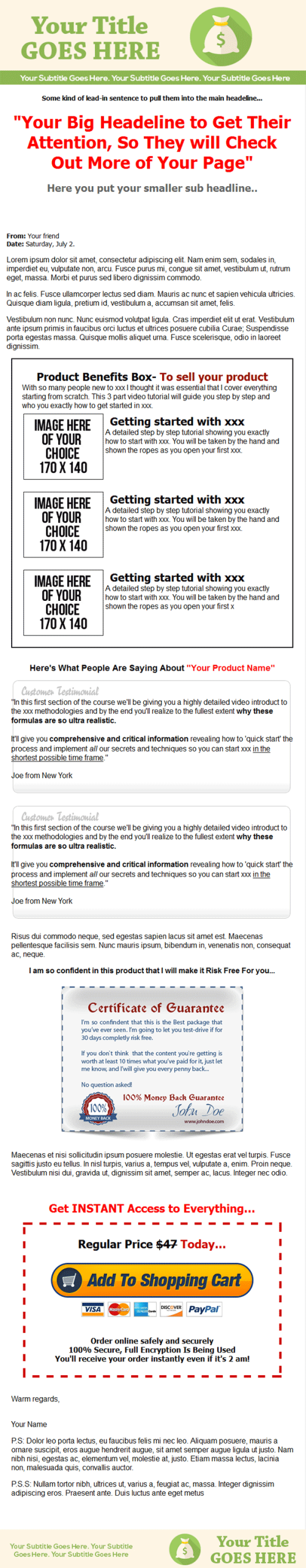 Green Salespage Squeeze Page Website Template MRR - Image 2