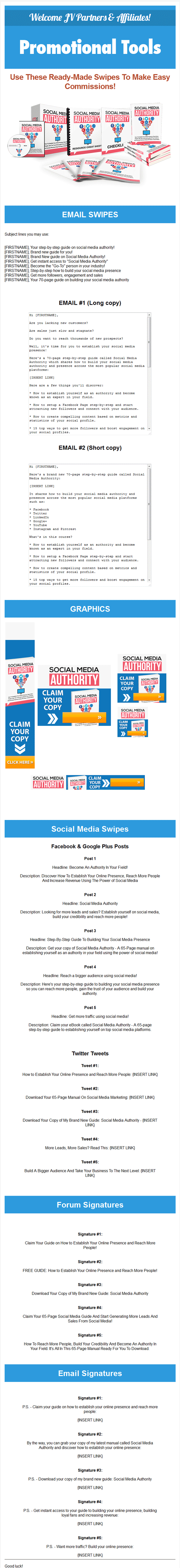 social media authority ebook and videos