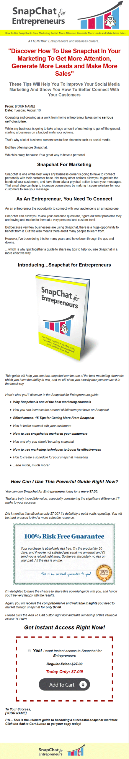 snapchat marketing ebook