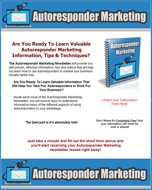 autoresponder marketing plr email messages