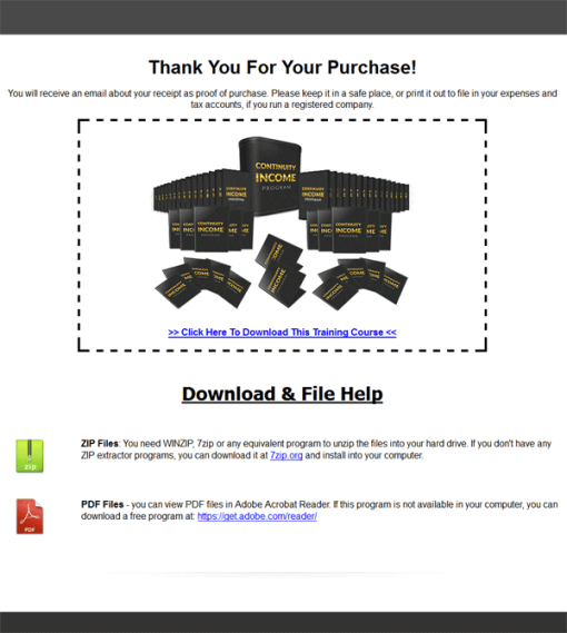 Continuity Income Program Videos with Master Resale Rights | The PLR Store