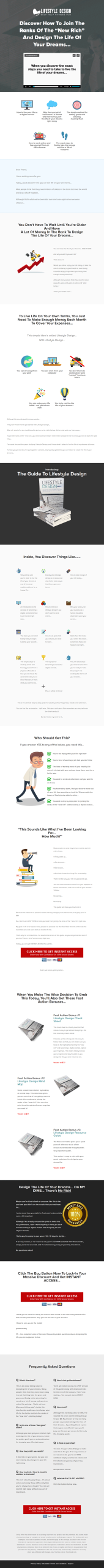 lifestyle design ebook and videos