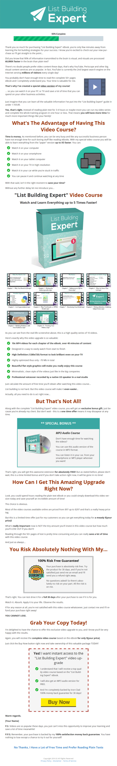 listbuilding expert ebook and videos