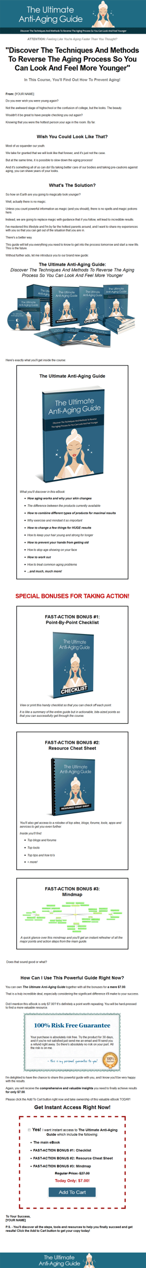 Anti Aging Guide Ebook and Videos with Master Resale Rights - Image 2