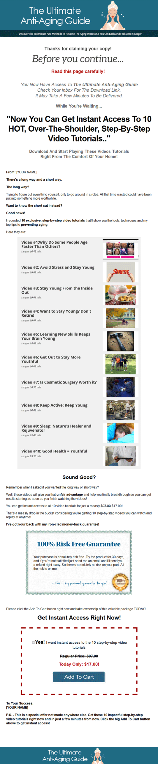 Anti Aging Guide Ebook and Videos with Master Resale Rights - Image 4