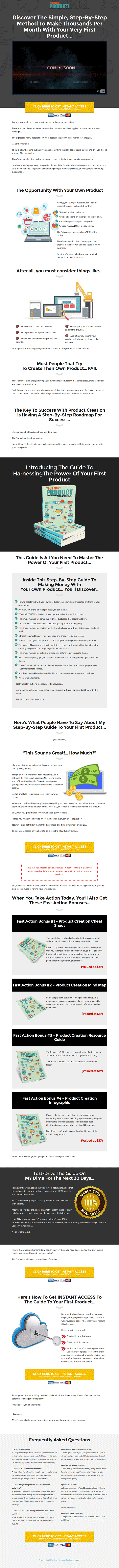 create your first physical product ebook and videos
