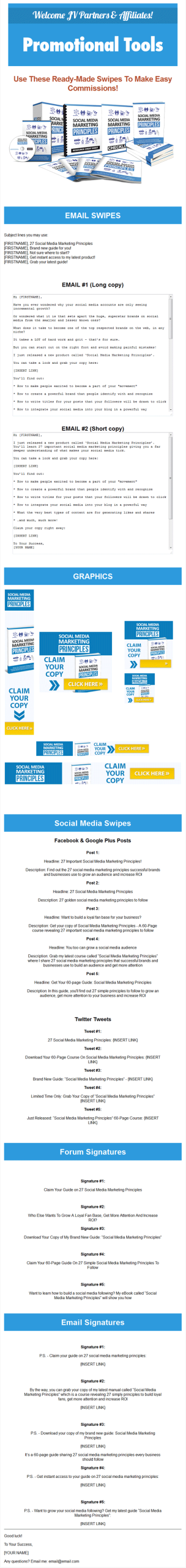 social media marketing principles ebook and videos