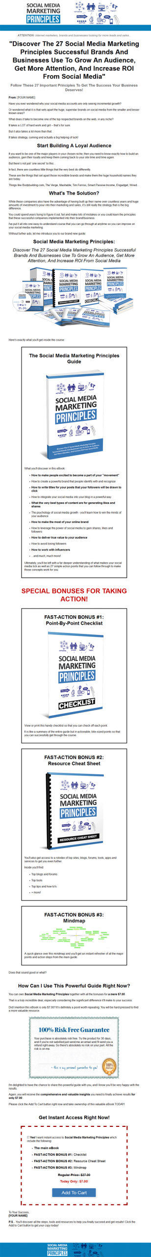 social media marketing principles ebook and videos
