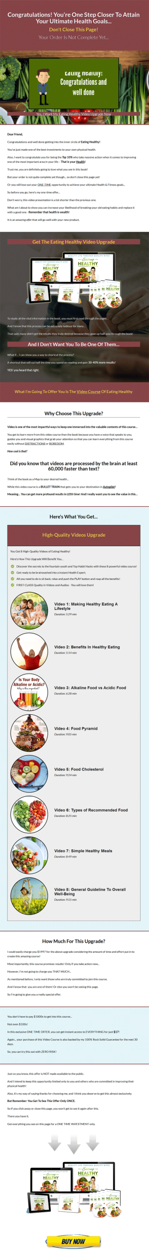 eating healthy ebook and videos