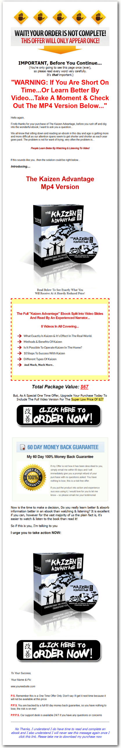 Kaizen Advantage Ebook and Videos with Master Resale Rights - Image 4