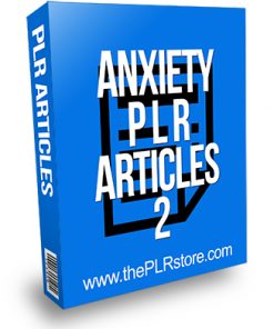 Anxiety PLR Articles 2