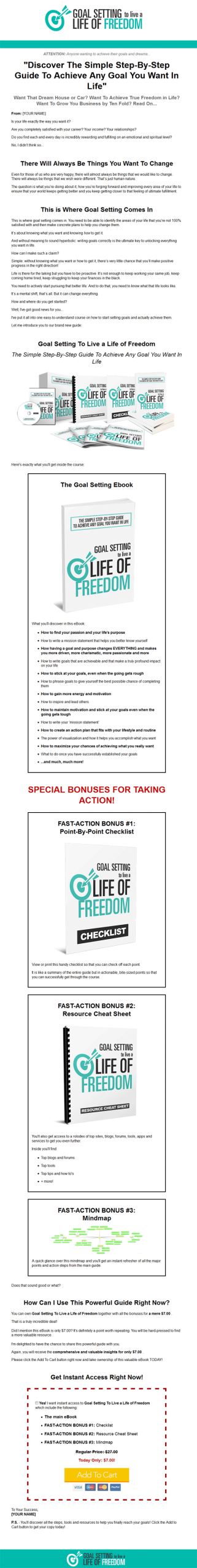 goal setting ebook and videos