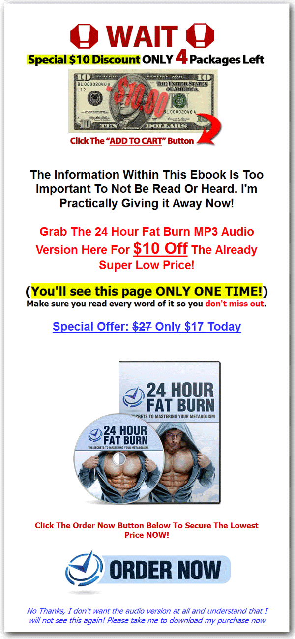 24 hour fat burn ebook and audiobook
