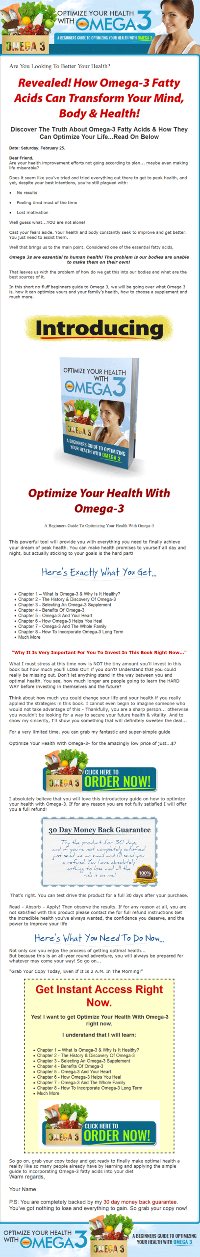 optimize your health with omega 3 ebook