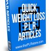 Quick Weight Loss PLR Articles