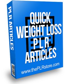 Quick Weight Loss PLR Articles